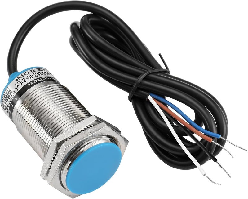 Heschen M30 Capacitive Proximity Sensor Switch, Shield Type, LJC30A3-10-Z/CY, Detection 1-10mm, 10-30VDC 200mA, PNP NO+NC, 4 Wire - Image 1